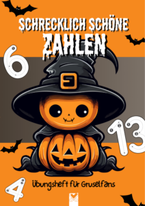 Halloween, Herbst, Malbuch, Kind, Geschenk, Spiel, Spaß, Zeitvertreib, Einschulung, Vorschule, Kreativ, Zahlen lernen, Buchstaben lernen, Schreiben lernen
